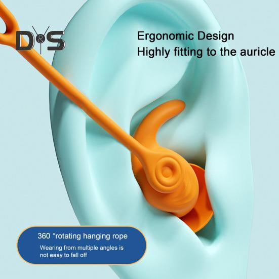 1 sett silikon ørepropper for svømmende med 360 graders roterende ledning ergonomisk vanntett vaskbar myk gjenbrukbar menn kvinner støyreduksjon stille ørepropper