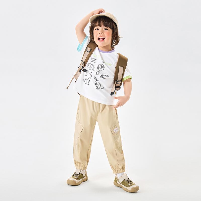 B. Duck Yellow Duck Children's Clothing New Summer Fun Top, Versatile Short T-shirt for Boys and Girls