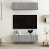 Wall Mounted TV Cabinets Set of 4 Grey Sonoma 60 x 30 x 30 cm Engineered Wood