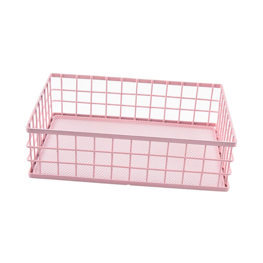 Desktop Iron Storage Basket, Metal Wire Fruit Storage Basket, Multipurpose