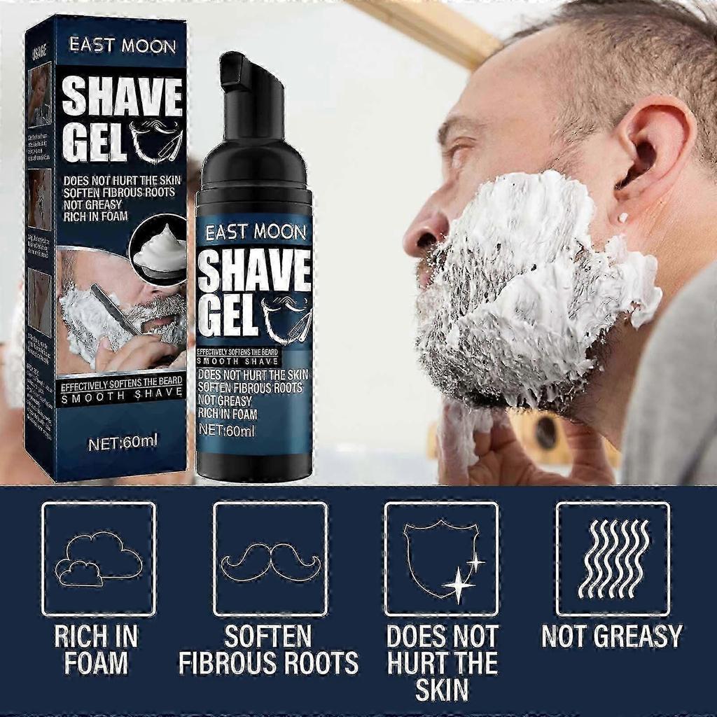Men's Shaving Cream - Gentle, Moisturizing Foam For Softened Beard Close, Comfortable Shave - Refreshing Skin Care In 60ml