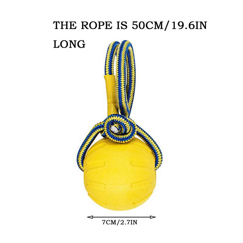 Hundeball mit Griff Unzerstörbarer Kauspielzeugball mit Griff Interaktives Welpenspielzeug Haustierbedarf Zahnungs-Knoten für