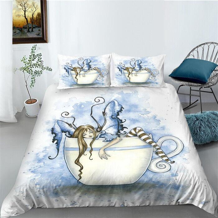 3D Printed Ultra-fine Fiber Bedding Set King Queen Bed Down Duvet Cover Pillowcase 2/3pc European and American Style Bed Cover Home Textile