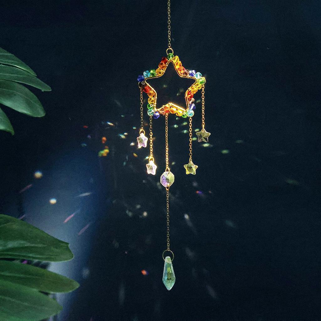 Crystal Rainbow Sun Catcher - Children's Dreamcatcher Pendant for Nursery & Playroom Decor
