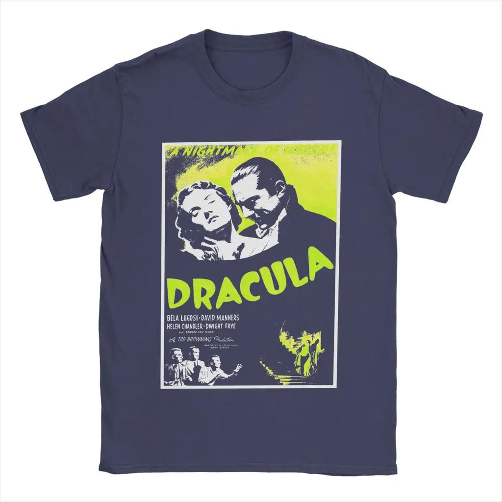 Dracula Lugosi Horror Movie Poster Vampire T Shirt 100% Cotton T-Shirts Round Collar Tee Shirt Short Sleeve Tops Summer