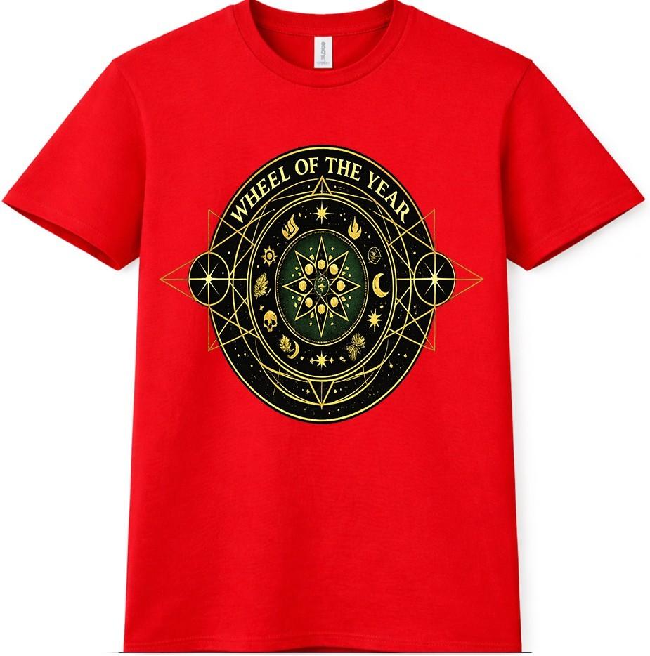 Pagan TShirt Wheel Of The Year Wicca Sabbat Witchcraft Gift Graphic Tee S