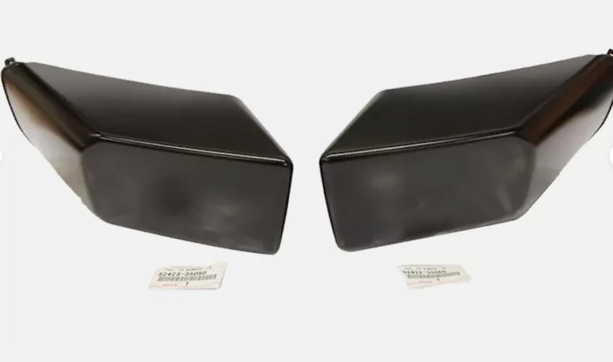 

TOYOTA FJ Cruiser Front Corner Bumper End Cap Pad LH & RH Black FS Genuine P