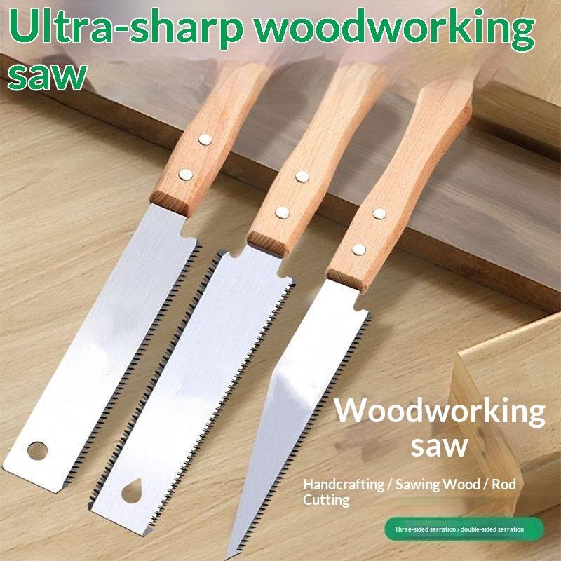 Small Hand Saw Wood Handle Fast Cutting Sharp Blade For Woodwork Diy Home Repair