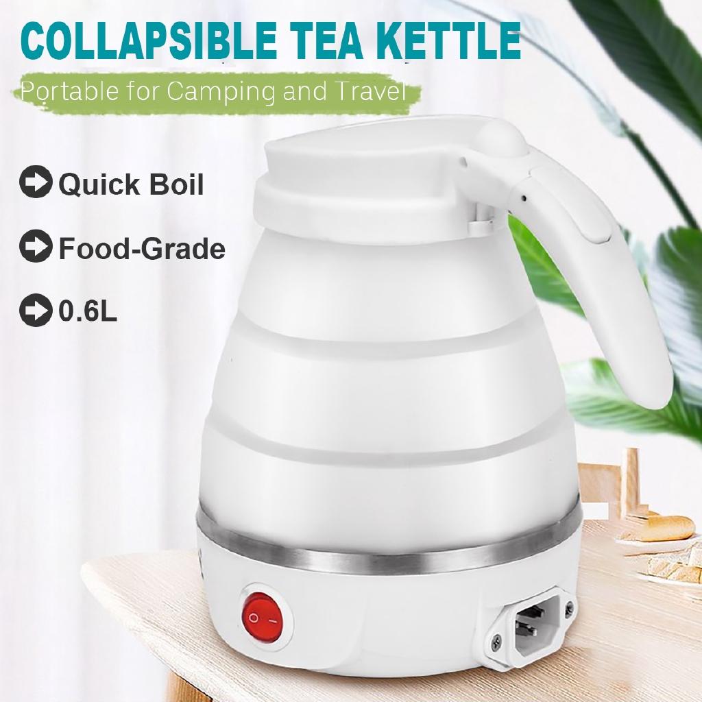680W Electric Kettle Silicone Travel 600ml Mini Foldable Electric Kettles Portable Water Boiler Collapsible Camping 220V