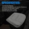 Priprilod Driver Side Bottom Perforated Microfiber Leather Replaement Seat Cover Gray Fit for Ford F250 F350 Lariat 2001
