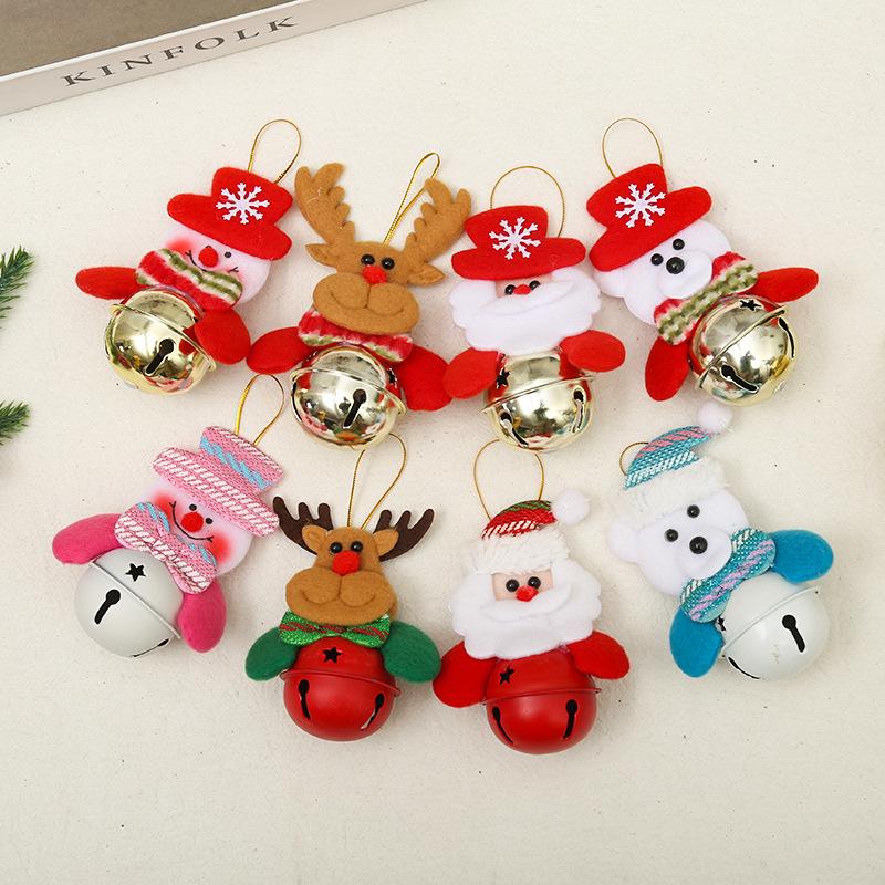 Christmas Tree Pendant Doll Bell Santa Claus Christmas Decoration Hug Gift Handmade Snowman Christmas