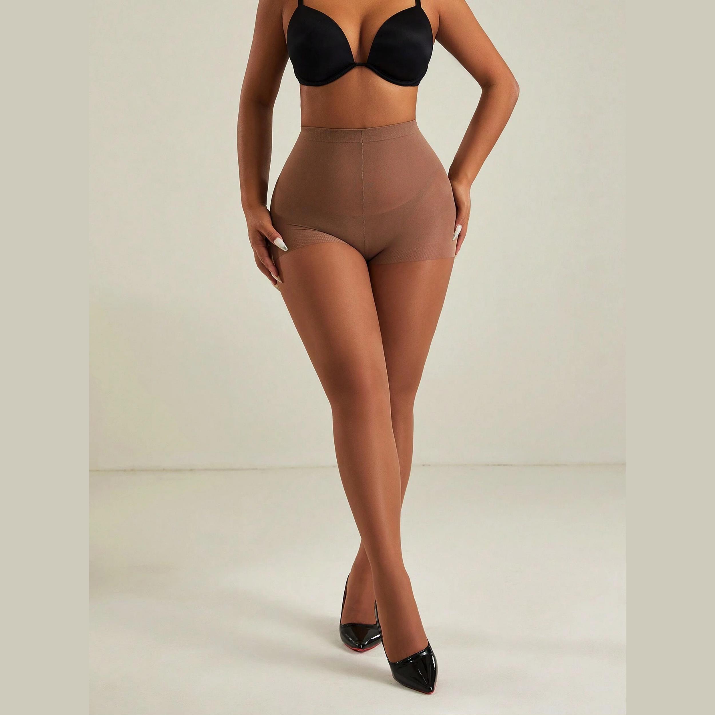 

2 Piece Women S Sexy Thin Anti-Hook Pantyhose One Size