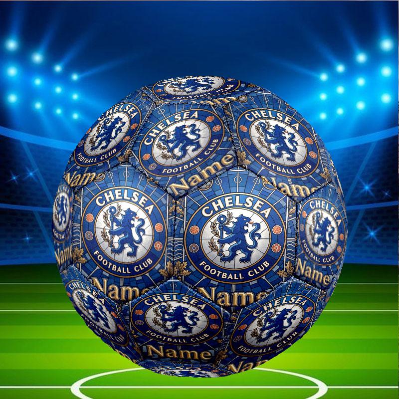 Custom Name Personalized Chelsea Football Club Print Size 5 Soccer Ball Training & Match Football, for Team, Kicking, Gift for Football Enthusiasts