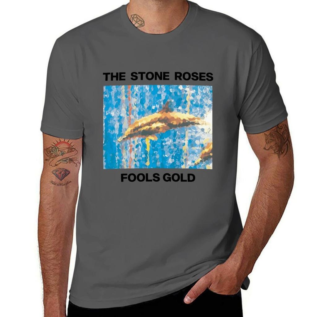 Stone Roses Merch The Stone Roses FOOLS GOLD T-Shirt Graphic Print Short Sleeve T-Shirt