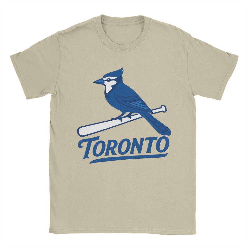 Toronto BlueJaysBird TShirt Unisex Funny Pure Cotton Tees Round Collar Short Sleeve T Shirt Plus Size Tops