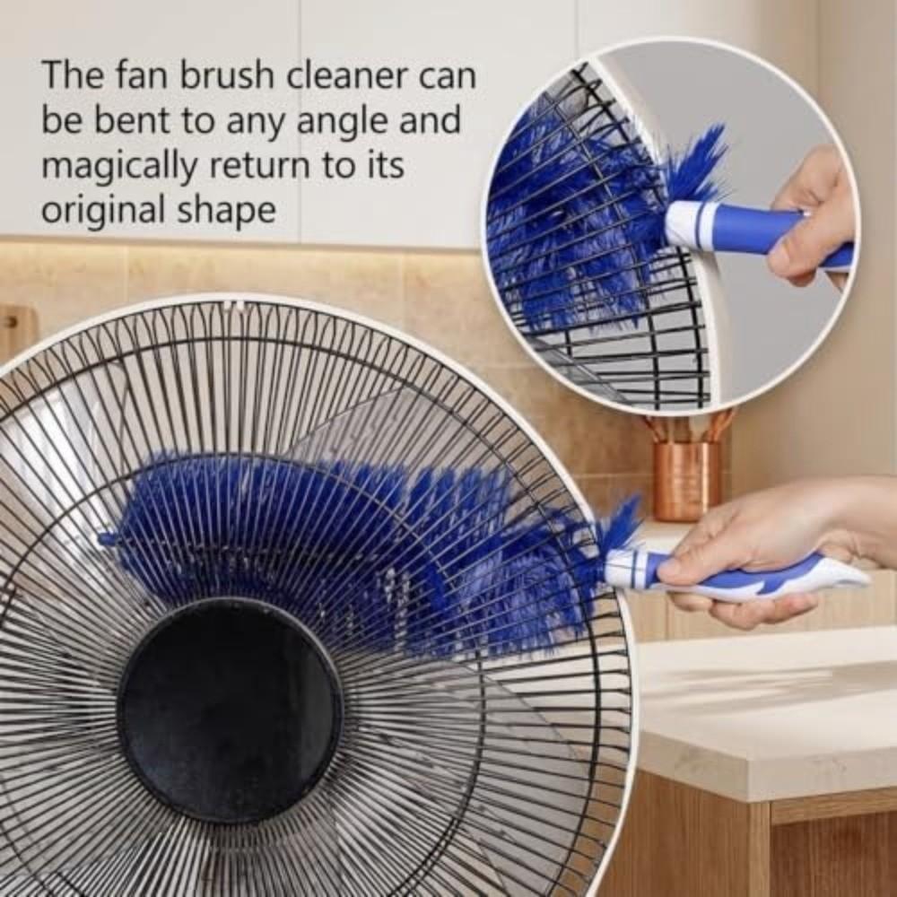Washable Dust Duster Brush Bendable Microfiber Duster Flexible Fan Dust Remover For Curtains