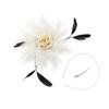 Dual-purpose Feather Headdress Colorful Lady Fascinators Retro Flower Headpieces  Wedding