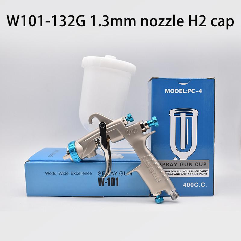 1.0/1.3/1.5/1.8mm High Quality W101 High Pressure Spray Gun 400CC Large Capacity Plastic Pot Spraying Equipment