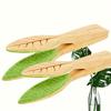 Leaf Cleaning Tongs - Handheld Green Plant Cleaning Brush with Ergonomic Handle,Durable Wooden Design for Efficient Leaf Removal