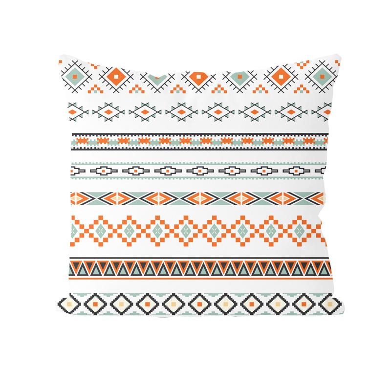 Retro Abstract Geometric Ethnic Style Pillowcase Soft Furnishing American Summer Sofa Cushion