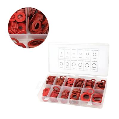 600 PCS 12 Different Sizes Fiber Flat Washers Kit With Plastic Storage Box Vulcanized Fiber Gasket Insulation Washer Assortment