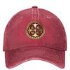 Greek Orthodox Cross Red Gold Baseball Cap Kpop Rock Y2k Retro Trucker Hat Unisex Men Streetwear Sunscreen Snapback Cap