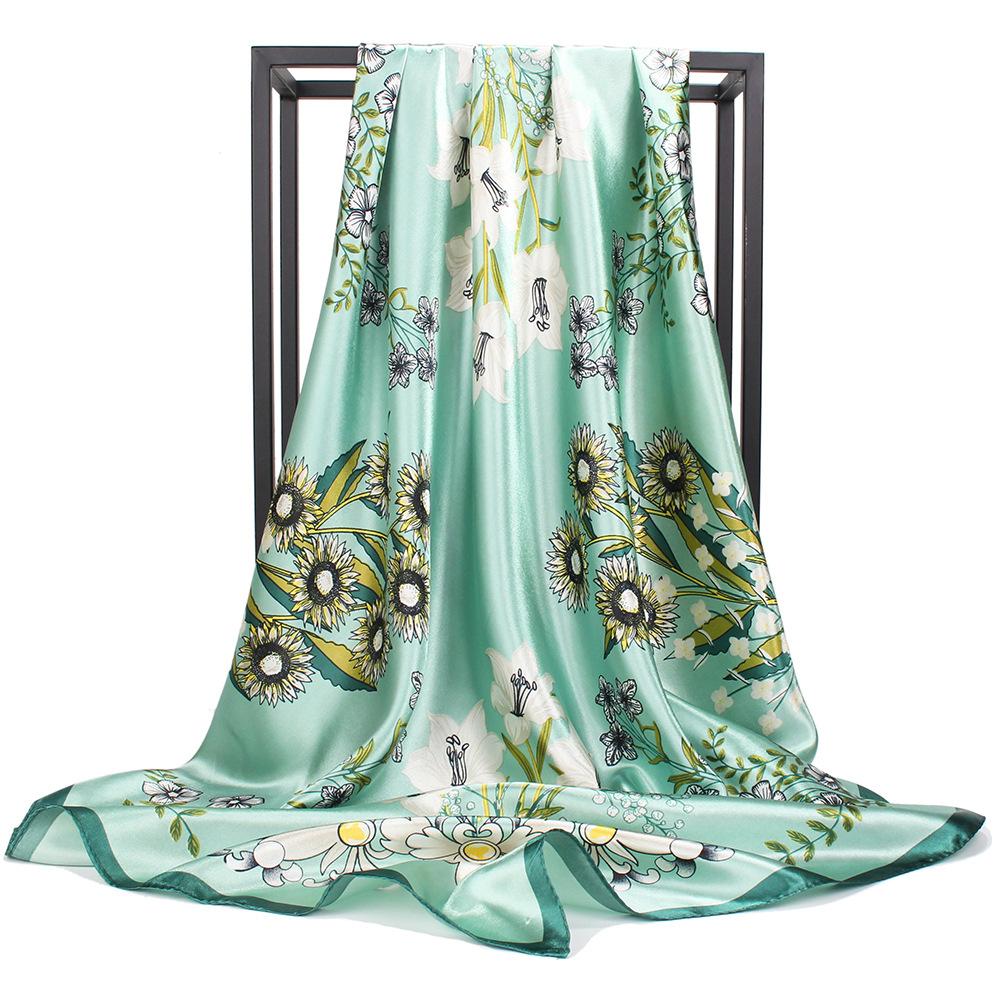 Vysoce kvalitní luxusní hedvábné šátky čelenka Šály Šála na krk pro ženy Řetízek Hedvábný šátek Dámská ozdobná šála