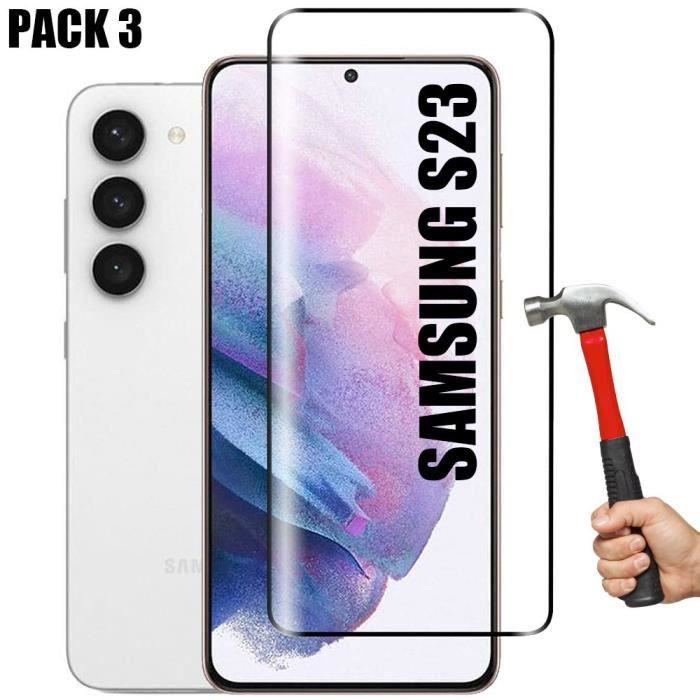 Verre Trempé - BOOLING - Samsung Galaxy S23 - Lot de 3 - Résistant aux Rayures - 9H