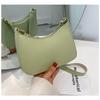 Cute Solid Color Small Square Bag Lightweight Portable Single Shoulder Armpit Bag for Students School Daily