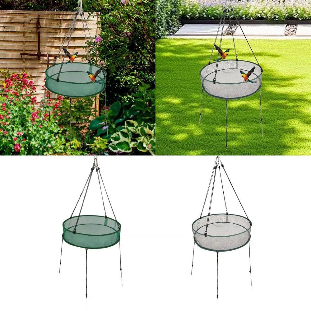 New Heavy Duty Bird Seed Catcher Tray Practical Hanging Tray Feeder Hanging Hoop Simple Installation Birdseed Hoop Garden Yard