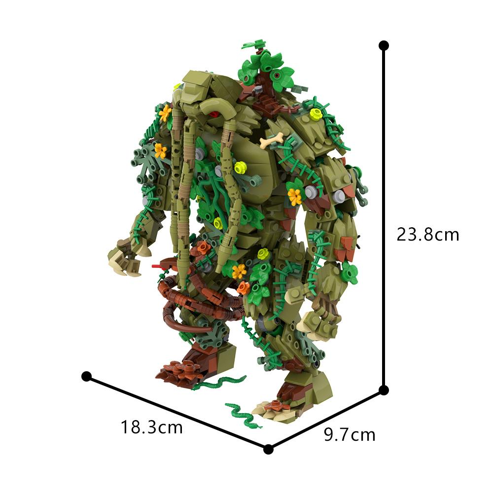 Gobricks MOC Malveled Man-Thing Ted Bausteine Filme Werwolf DIY Modell Stein Humanoide Mutante Sumpfmonster Spielzeug Geschenk