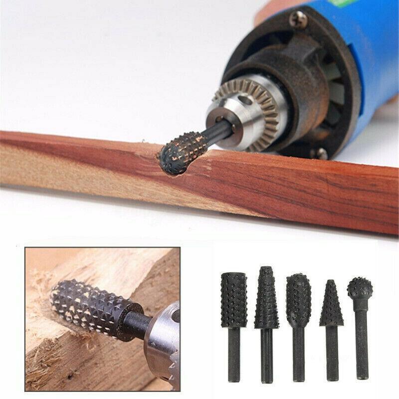 Sada 5ks vrtáků Řezné nástroje 1/4'' pro dřevoobráběcí nůž Wood Carving Tool