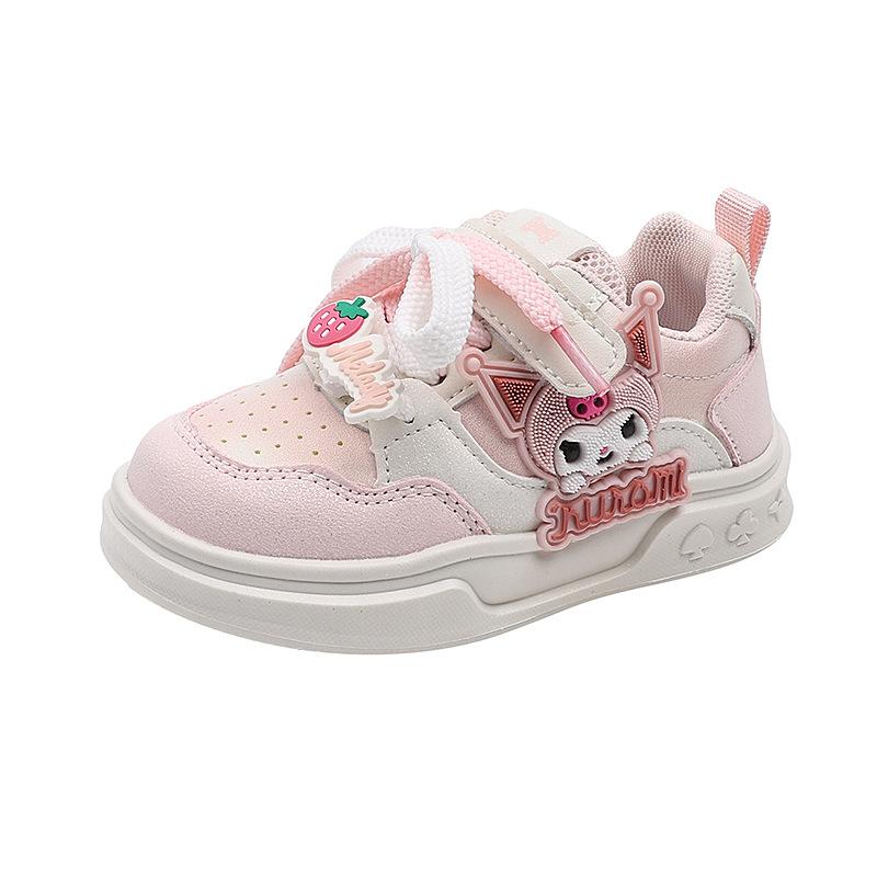 Spring Autumn Girls Cartoon Sneakers Lightweight Soft Sole Casual Shoes For Toddlers Fashionable Baby Walking Shoes