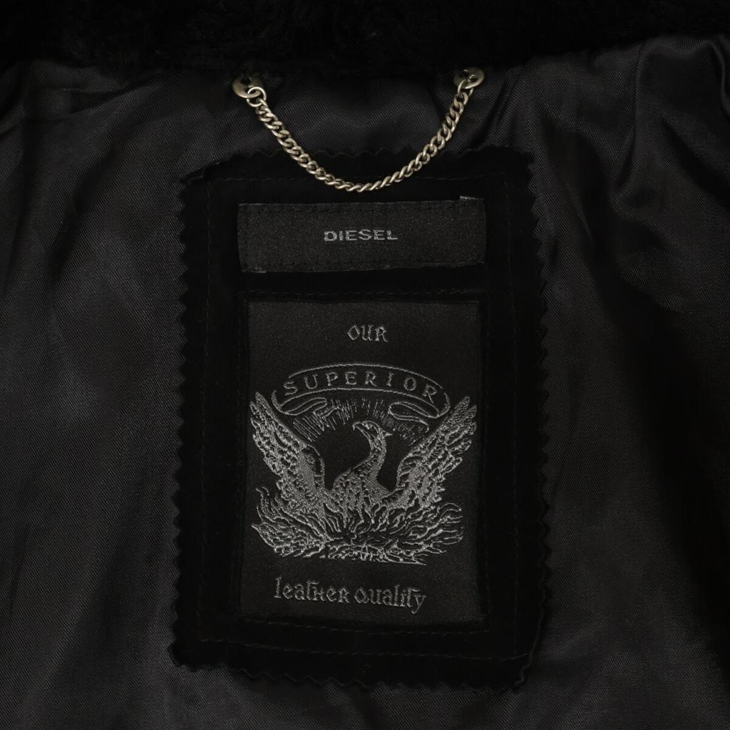 Diesel Domestic Genuine Goatskin Riders Jacket Jacket XXS blackUsed