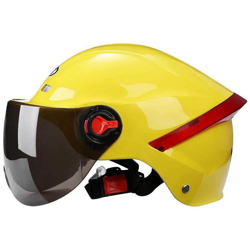 [Custom] Summer Half Helmet for Motorcycle/Electric Bike Unisex Safety with Sun-Protective Clear Visor 3C/DOT Certified