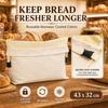 Reusable Beeswax Bread Bags Lock Closure Food Storage Bags New Sourdough Bread Bags  Homemade