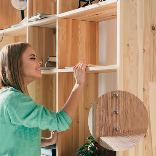 JUTOSU Shelf Dowels, Shelf Support Dowels, 5mm X 16mm, Pack of 40, Dowel Markers, Shelf Support Tweezers, Insert Type Metal Shelf Brackets, Furniture