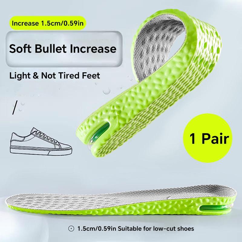 

1 пара стелек для увеличения роста Мягкие и удобные стельки для бега 1,5-3,5 см (0,59-1,38 дюйма) стельки для подъема стопы EU43-44(270mm)
