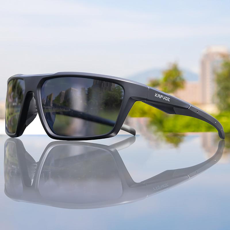 Kapvoe Men Fishing Sunglasses Fashion Polarized Cycling Glasses UV400 Eyewear for Men Women Driving Outdoor Sports Sunglasses 4