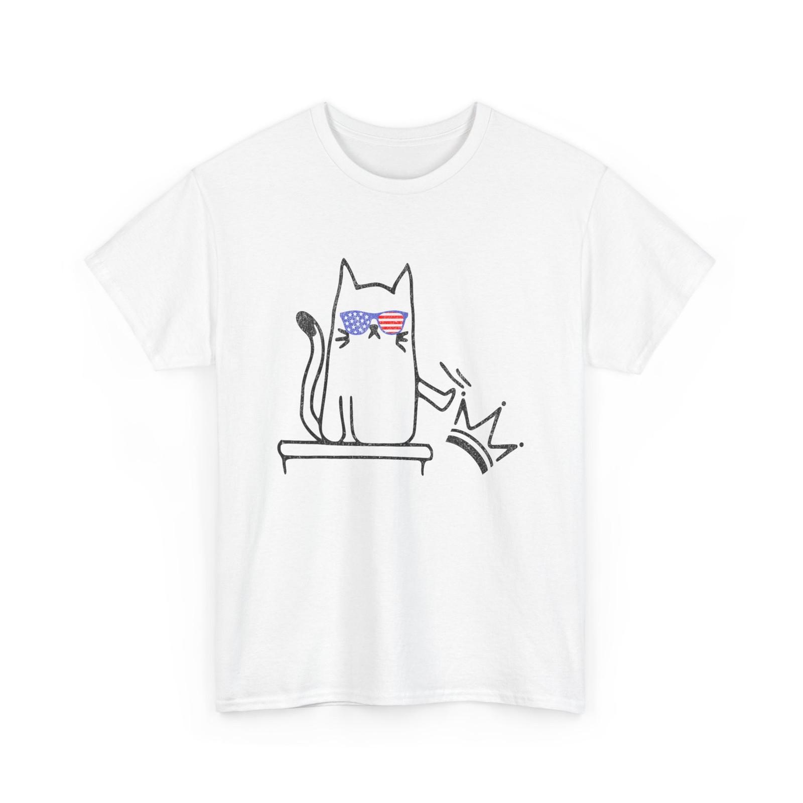 Cat No Kings in America Shirt, No Kings Day Funny Political Cat Shirt XL