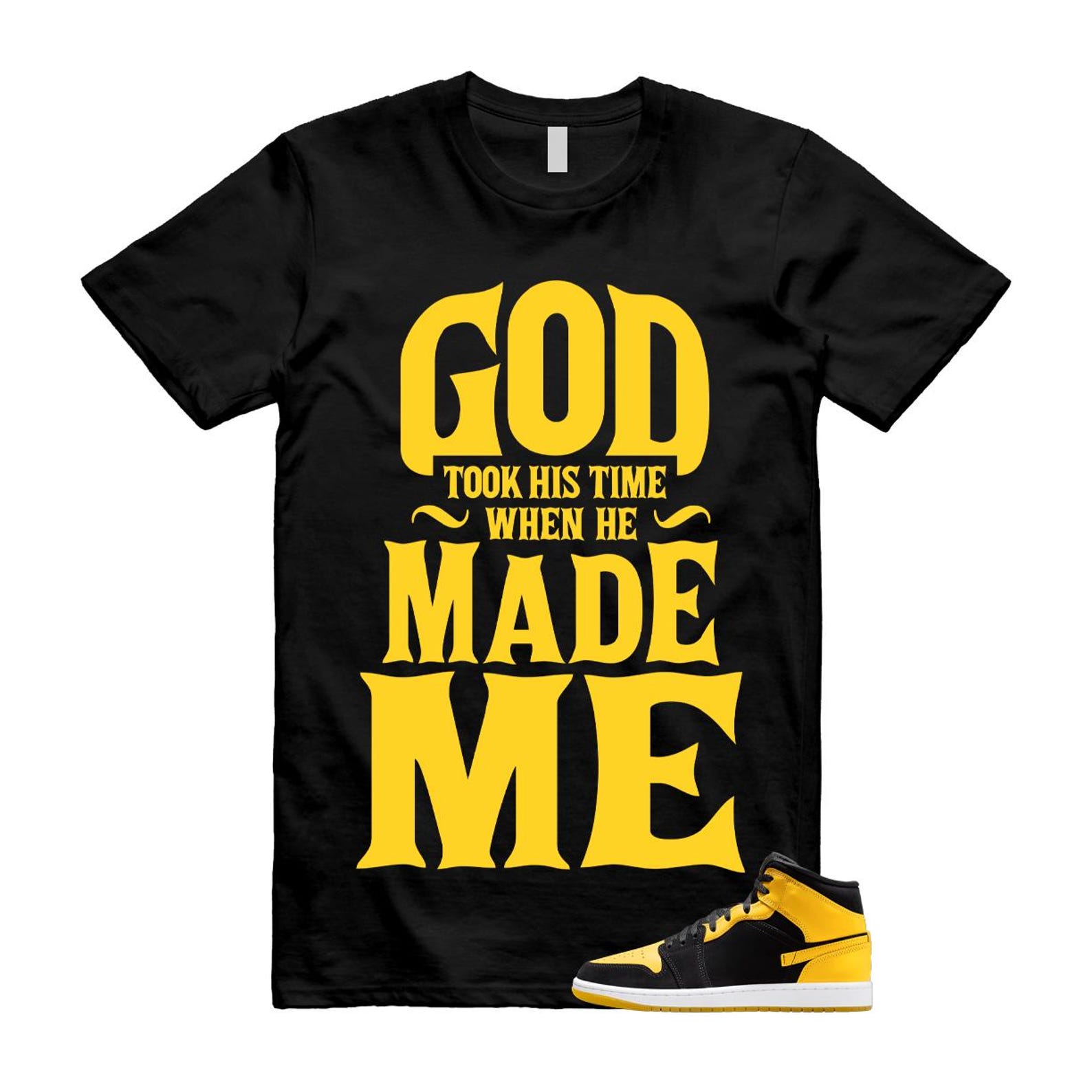 1 New Love Black Varsity Maize Yellow T Shirt Match GTHT XL