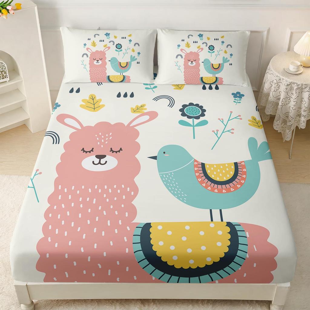 Dog Animal Pattern Bed Hat Three-Piece Digital Printing Bedding Bed Hat Three-Piece Set Children And Adults