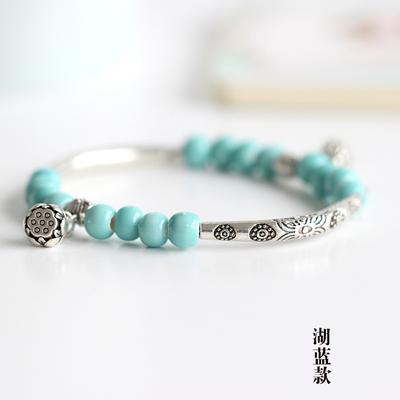 Women's Ceramic hand made DIY Bracelets Artware Retro bracelet for woman girl gift Fashion Jewelery #1555