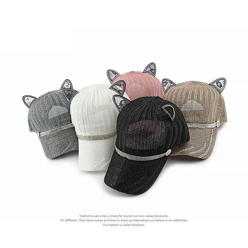 Cute Cat Ears Baseball Cap Outdoor Summer Girl