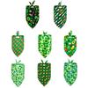 St Patricks Day Clover Pet Triangular Bandanas Adjustable Four-Leaf Clover Dog Scarves Creative Neckwear Pets Accessories