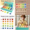 Wooden Montessori Shape Sorting Blocks With Color Recognition For Early Learning