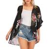 Women's Fashion Casual Summer Spring Flower Pattern Print 3/4 Sleeves Blouses & Shirts