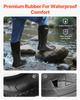 Protective Footwear for Men Neoprene Rubber Work Rain Boots Size 11 US