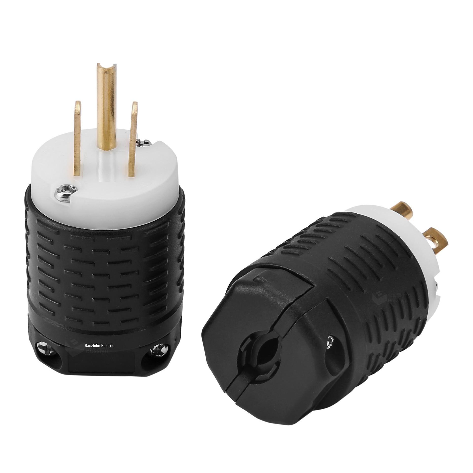 NEMA 5-15 US Standard Plug 15A 125V Industrial Power Plug, UL Certified B515P