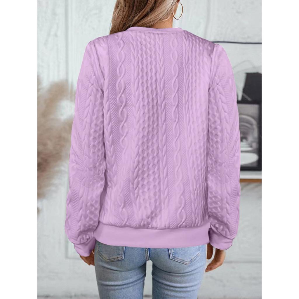 Ladies, Casual, Collar Zipper, Long Sleeved Hoodie, Women's Clothing, T-shirt